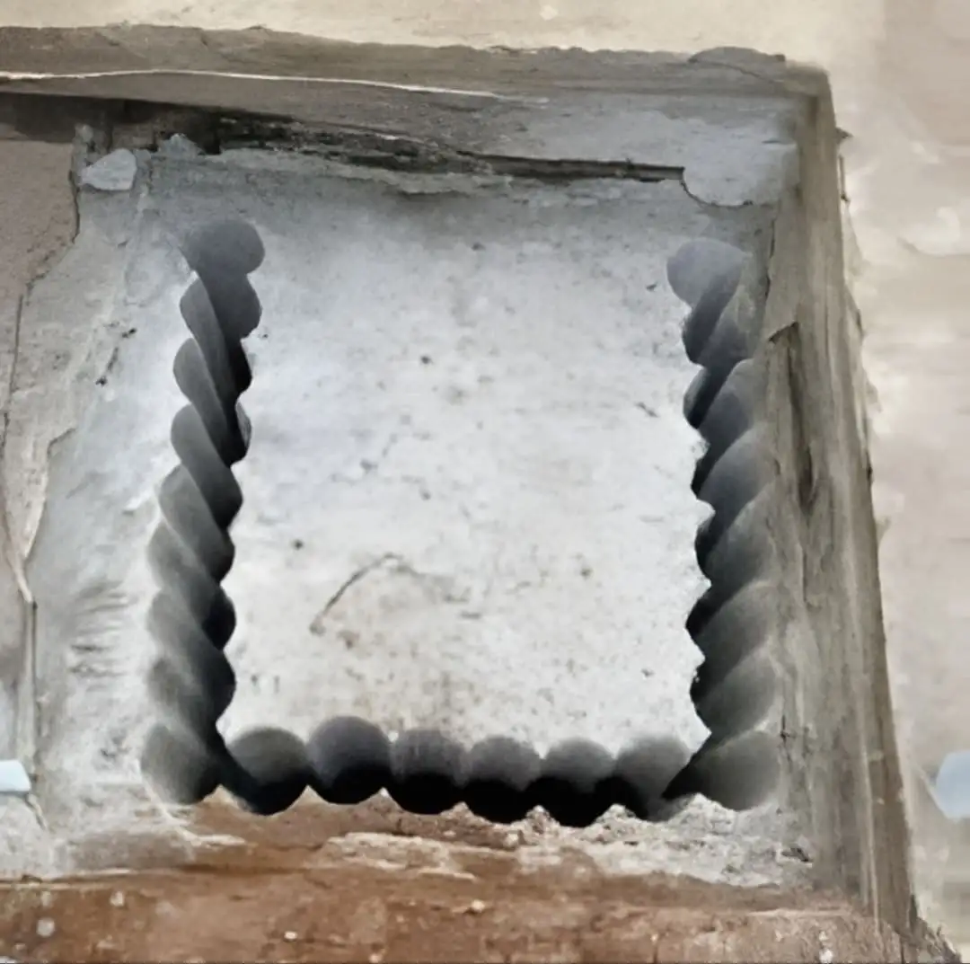 تنفيذ فتحة مربعة بحواف دقيقة دون تكسير. - كور دريل مصر لقص وتخريم الخرسانة