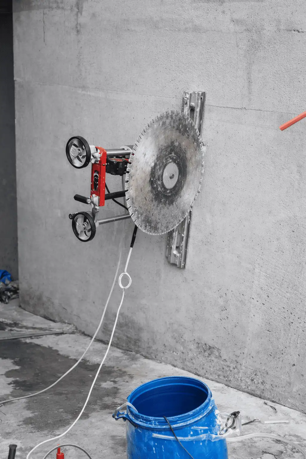 قص خرسانة بالمنشار الجداري مع تحكم دقيق في العمق. - كور دريل مصر لقص وتخريم الخرسانة